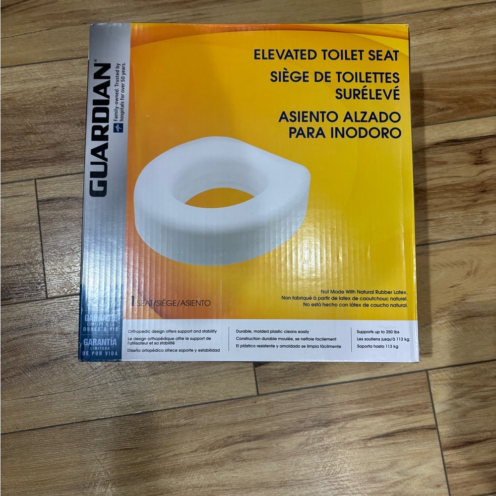 Guardian Elevated Toilet Seat - White